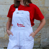 Salopette blanche brodée