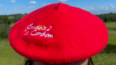 Béret brodé soleil