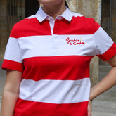 Polo de rugby rayé brodé